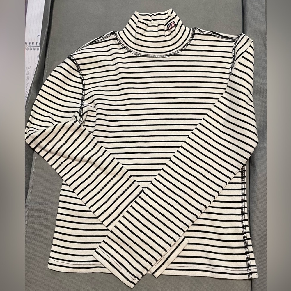 Polo Jeans Co. Ralph Lauren Striped Mock Turtleneck